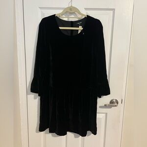 Madewell peplum dress - Black velvet